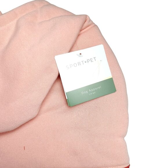 SportPet Living Dog Large Dual-Color peach and Burgundy Pet Hoodie Jacket - Picture 4 of 7